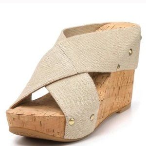 Lucky Brand Canvas Wedge Heels